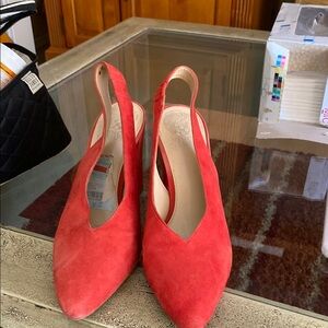 Elegant Red Slingback Women's Shoes